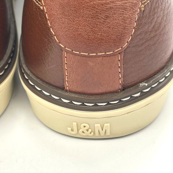 Johnston & Murphy McGuffey Men\'s Brown Woven Slip-On Leather Shoes Size 9.5